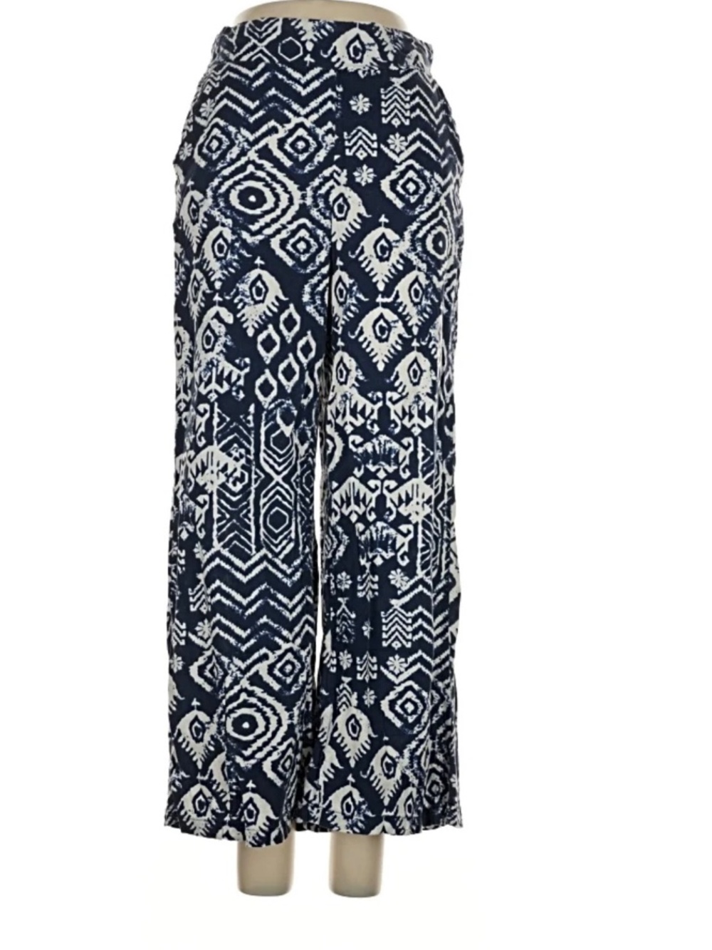 New Haute Hippie wide Leg Pants Navy Ikat size Xl